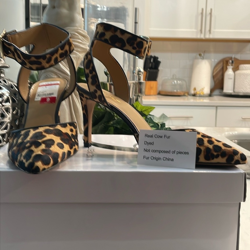 Nine West Leopard Print Slingbacks